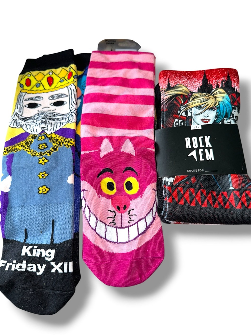 3οΈβ£ PAIRS SOCKS BUNDLE UNISEX ROCK EM DISNEY KING FRIDAY GIFTS MULTI SIZES KEWT
